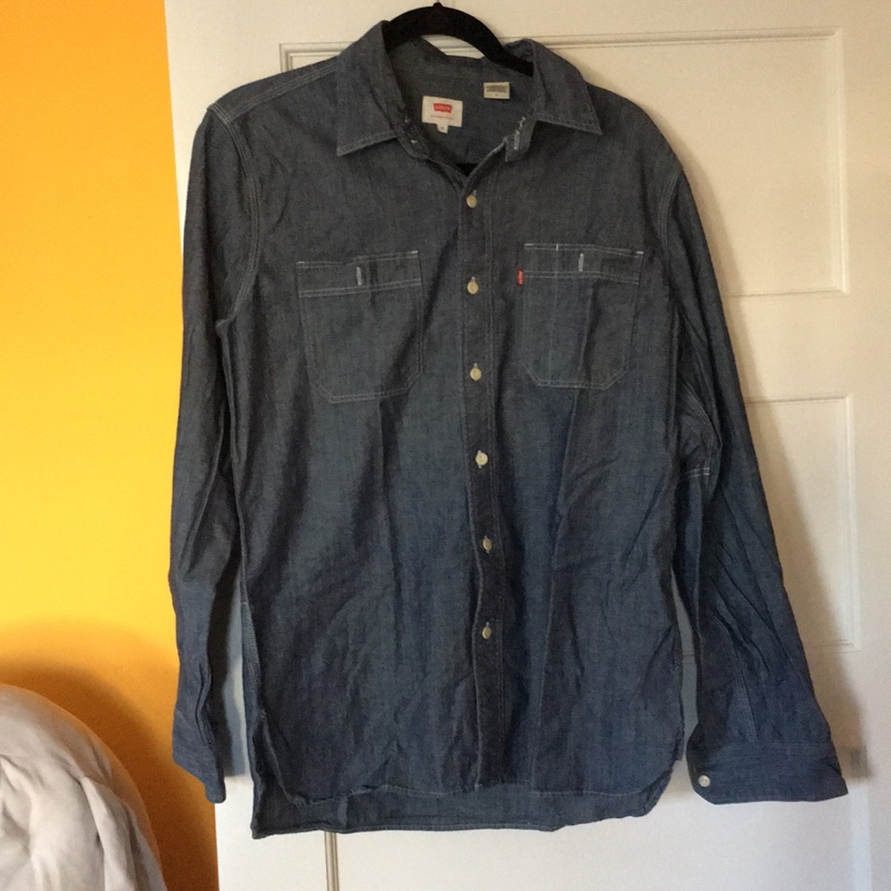 Levi’s Men’s chambray shirt. smaller side of M.